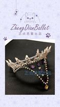 Just Point Ballet produced Swan Lake custom handmade crown Professional Black Swan ballet competition performance headdress customization