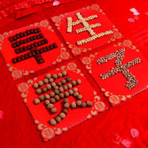 Wedding supplies wedding wedding room wedding bed decoration early birth noble son mold wedding layout creative happy character press bed ornaments