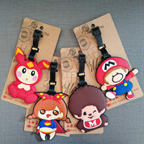 Luggage tag custom cartoon soft rubber luggage tag can be customized boarding check-in aircraft tag Suitcase tag