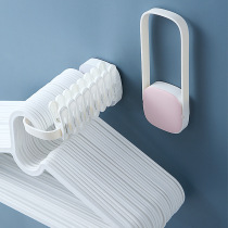 Hanger storage hook Wall-mounted free hole household balcony hook Clothes clip hanger finishing rack Foldable pylons