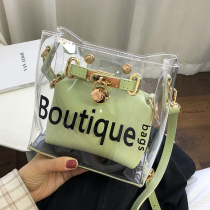 KISS ME transparent bag female 2021 new fashion jelly bag Europe and the United States joker single shoulder bag crossbody bag womens bag