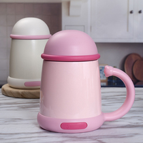 Cup bear thermos cup adult men and women business office water Cup adult cute tea cup with handle with handle