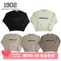 Spot FEAR OF GOD FOG ESSENTIALS 20FW comeback High Street Easy Letters Round collars