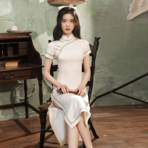 Qipao 2022 The new retro improved version of the young girls daily can wear high-end temperament long style Chinese wind