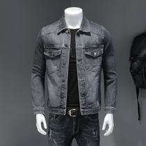 Fugui bird high-end denim jacket mens Korean trend Spring and Autumn New loose fashion casual tooling jacket