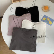 Japanese white Breasted Underwear Harness Vest Lady Short of beauty harness Chest Cushion Inside a wrap Chest Blouse Summer Tide