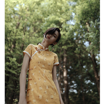 Vintage cheongsam 2021 new improved version of the young Chinese style girl daily student thin mid-long summer