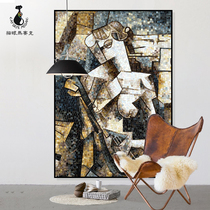 Cat Eye Minimalist Modern Abstract Mosaic-cut Tile Puzzle Living Room Genguan Gangway TV Background Wall