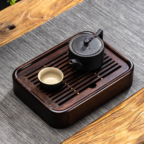 Simple ebony wood tea tray for one person with water storage type small Rosewood tray tea tray tea tray drain dry tea set