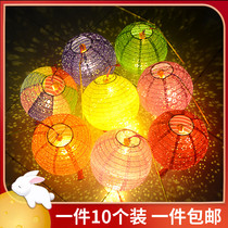  Mid-Autumn Festival lantern hanging decoration Childrens portable luminous ancient style projection photo Kindergarten dance props lantern