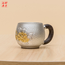 Wonderful hand Songyuan sterling silver 999 master cup Single cup Kung fu tea cup handmade household tea cup tea ceremony zero match