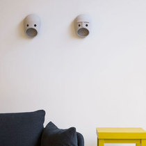 Dutch designer wall lamp Nordic living room corridor aisle light creative smiling face mask bedroom bedside LED wall lamp