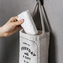 Fabric garbage bag storage bag kitchen plastic bag cloth cover Wall removal cloth bag finishing storage sack bag