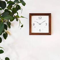 Japans new imported LA LUZ all solid wood Japanese wall clock rectangular living room mute clock