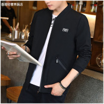 Jacket mens spring and autumn season with body trendy garnter thickened jacket mens handsome and casual baseball clothes warm blouses