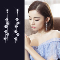Senior sense earrings 2019 new trend niche long temperament French personality net red elegant summer fresh wild