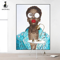 Cats eye character mosaic tile background wall French entrance puzzle living room cut painting aisle decoration painting