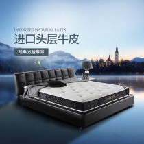 Germany Lufu modern simple European leather bed Double leather art soft bed brand master bed K330
