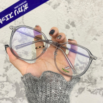 Large frame ultralight anti-blue light radiant flat light glasses female can be matched with 75100200300-degree eye myopia male tide