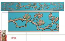 jdp relief picture horizontal tooth plate Magnolia orchid sofa backrest gray map wood carving computer carving