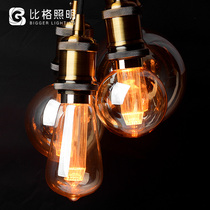 Edison LED bulb retro nostalgic E27 large screw mouth warm yellow light imitation tungsten wire lamp Dragon ball creative 3 watt light guide