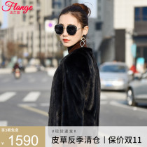 Mink fur fur fur women winter short Haining mink coat women whole Sable young fashion fur coat round neck