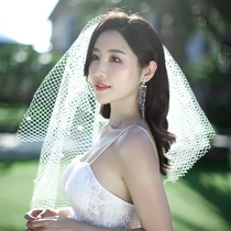 Meritocracy small frescoed photo Large eye net Hard yarn head yarn bride wedding brigade Wedding Photos for Genuine Head Yarn Photographic Props