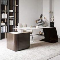 One three light luxury wood grain paint boss table president table simple modern desk desk manager table reception table