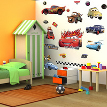 Childrens room bedroom cartoon anime wall stickers creative car self-adhesive wallpaper stickers kindergarten decoration wall stickers