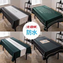 Nordic waterproof tablecloth Leave-in ins wind net red tablecloth rectangular household round table dining table cloth Fabric coffee table cloth