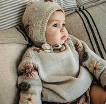 Part Domestic spot Denmark shirley bredal flowers handmade embroidered sweater Beauty Nowool 88