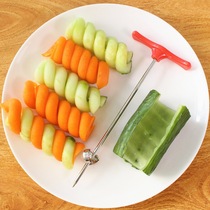 Creative chef tool screw knife stainless steel magic screw roll cucumber knife kitchen twist chef swing plate tool
