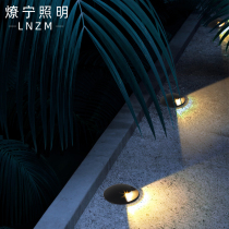 Buried light 1w led outdoor waterproof embedded round light-transmitting outdoor ground spotlight garden villa garden light