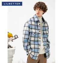 Lilbetter retro plaid jacket mens British wind contrast jacket autumn and winter new trend brand Dad top