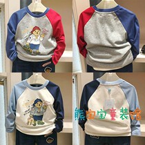 Boys long sleeve T - shirt spring and autumn new thin cotton children in large childrens small bear clothing TKLA 93801A