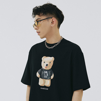 SAMESAME Original design BB Bear Jane about 100 hitch short sleeve T-shirt male and female casual loose 100 lap lovers blouses