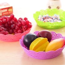 Eurostyle Hollowed-out Lace Veins Melon Fruit Pan Multifunction Snack Candy Pan Dried Fruit Containing Pan Kitchen Fruit And Vegetable Dish