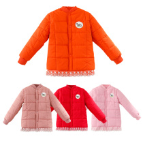 Girls cotton-padded winter jacket thick silk cotton liner 2021 new childrens cotton-padded jacket