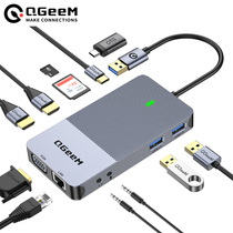 QGEEM USB extension dock displaylink extender for Huawei Apple laptop M1 transfer
