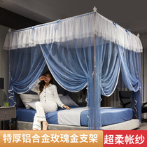 New mosquito net bracket household 1 5m1 8 m floor bed thickened encryption double Princess Wind 2 2 court sleeping tent