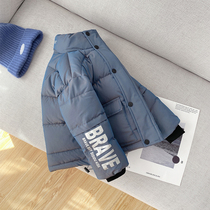 2021 new boys warm cotton clothes childrens clothing foreign tide tide tops