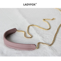 METAL CHAIN BAG Accessories Chain Shoulder Strap Special Genuine Leather Shoulder to bag Inclined Satchel strap with iron chain shoulder strap