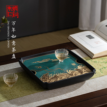 Zhu Bingren copper household simple water storage dry bubble table tea tray kung fu tea set Wan Yan Ruyi tea tray