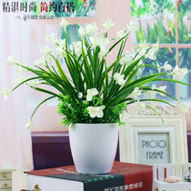 Phalaenopsis simulation flower living room home furnishings potted suit jewelry decoration Indoor dining table coffee table plastic fake flower
