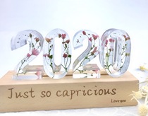 Original real flower epoxy 26 letters colorful night light Valentines Day gift