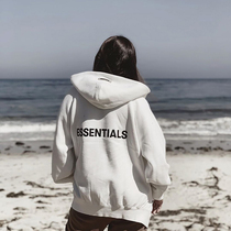 fg essentials fog fear of god double thread tide pressure glue letter zipper hooded sweater jacket