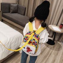 Baby cute 1-3-5 year old kindergarten school bag Han version male girl cartoon double shoulder child anti-loss small backpack 2