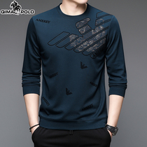 Paul spring mens round collar long sleeve T-shirt Youth pure cotton loose round collar sweatshirt printed compassionate mens clothing