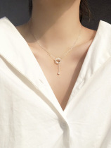New two wear circle geometric sliding ball tassel S925 sterling silver necklace choker fashion women