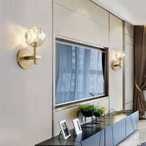 Full Copper Bedroom Headboard Wall Lamp Rear Modern Led Living Room Background Wall Lamp Minima Light Extravagant Crystal Hallway Aisle Light